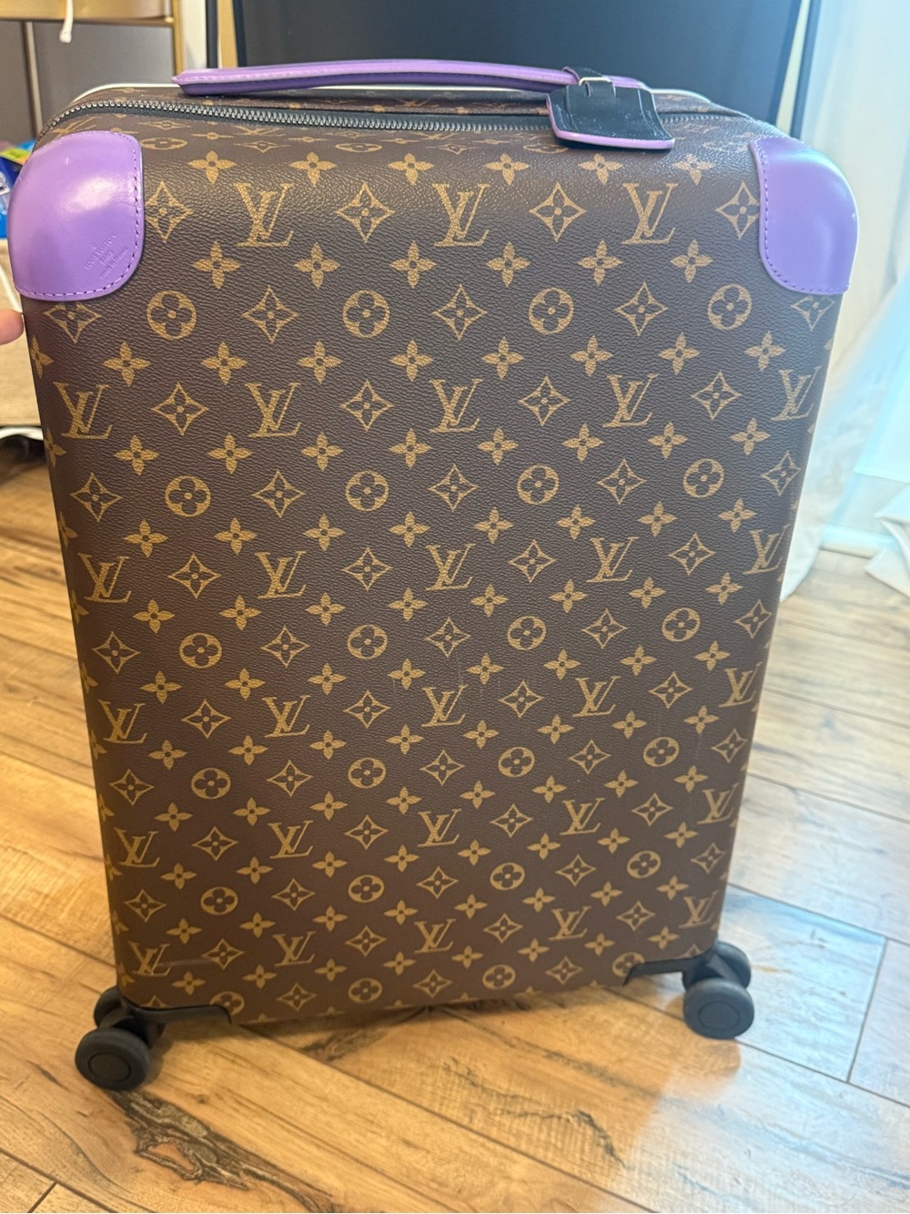 Louis Vuitton Monogram Horizon 55 Carry-On with Purple Trim